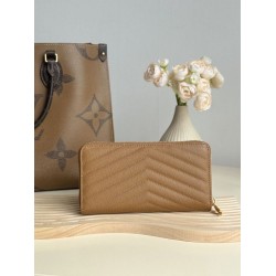 1:1 Replica YSL Saint Laurent Monogram Continental zip-around wallet caramel Knockoff