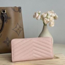 1:1 Replica YSL Wallet Saint Laurent Monogram Continental Zip Around Wallet Pink Knockoff