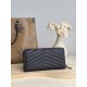 1:1 Replica YSL Saint Laurent Monogram Continental Zip Around Wallet Black Knockoff