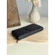 1:1 Replica YSL Saint Laurent Monogram Continental Zip Around Wallet Black Knockoff