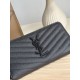1:1 Replica YSL Saint Laurent Monogram Continental Zip Around Wallet Black Knockoff