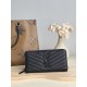 1:1 Replica YSL Saint Laurent Monogram Continental Zip Around Wallet Black Knockoff