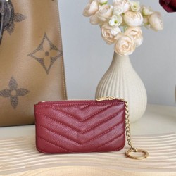 1:1 Replica YSL Saint Laurent Cassandre Matelassé Fragments Zip Around Card Holder Red Knockoff