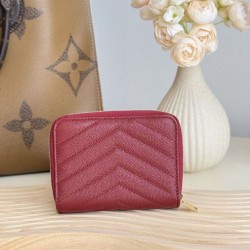 1:1 Replica YSL Saint Laurent Cassandre Matelassé Compact Wallet Red Knockoff