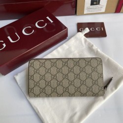 1:1 Replica Gucci GG Interior Zip Around Wallet 856562 Brown Knockoff
