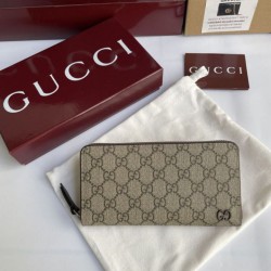 1:1 Replica Gucci GG Interior Zip Around Wallet 856562 Brown Knockoff