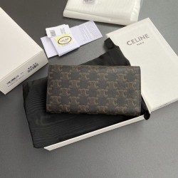 1:1 Replica Celine Large Canvas Wallet with Triumph Clasp Knockoff