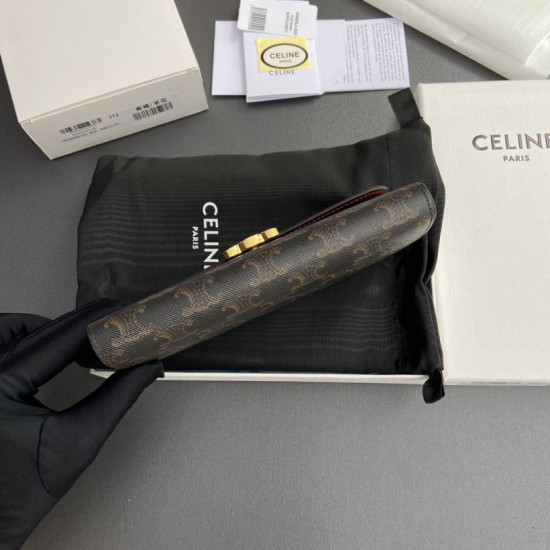 1:1 Replica Celine Large Canvas Wallet with Triumph Clasp Knockoff