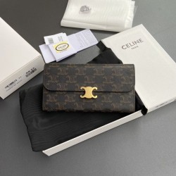 1:1 Replica Celine Large Canvas Wallet with Triumph Clasp Knockoff