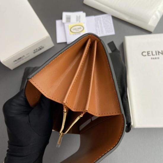 1:1 Replica Celine Large Canvas Wallet with Triumph Clasp Knockoff