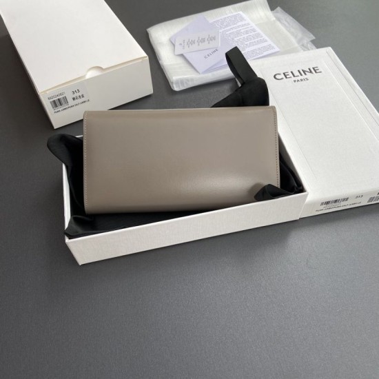 1:1 Replica Celine Large Triomphe Wallet Pebbles Knockoff