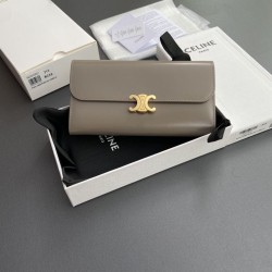 1:1 Replica Celine Large Triomphe Wallet Pebbles Knockoff
