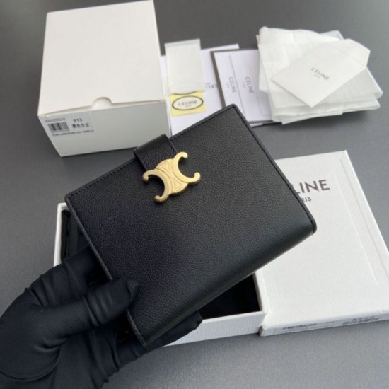 1:1 Replica Celine Medium Crossbody Wallet Nino Black Knockoff