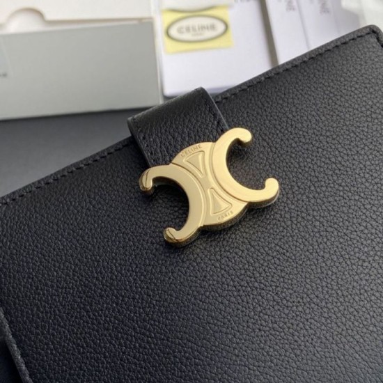 1:1 Replica Celine Medium Crossbody Wallet Nino Black Knockoff