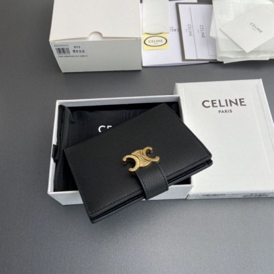 1:1 Replica Celine Medium Crossbody Wallet Nino Black Knockoff
