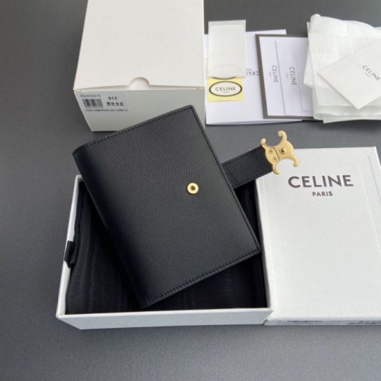1:1 Replica Celine Medium Crossbody Wallet Nino Black Knockoff