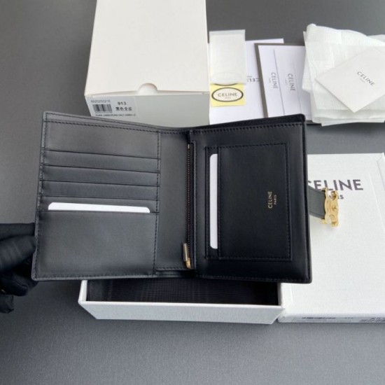 1:1 Replica Celine Medium Crossbody Wallet Nino Black Knockoff