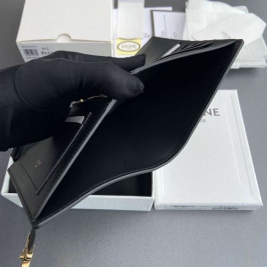 1:1 Replica Celine Medium Crossbody Wallet Nino Black Knockoff
