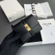 1:1 Replica CELINE 16 Small Tri-Fold Wallet Satin Calfskin Black Knockoff