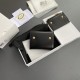 1:1 Replica Celine Compact Wallet with Triomphe Coin Purse Black Knockoff