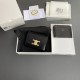 1:1 Replica Celine Compact Wallet with Triomphe Coin Purse Black Knockoff