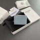 1:1 Replica Celine Compact Wallet with Triomphe Coin Purse Blue Knockoff