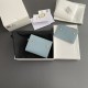 1:1 Replica Celine Compact Wallet with Triomphe Coin Purse Blue Knockoff