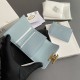 1:1 Replica Celine Compact Wallet with Triomphe Coin Purse Blue Knockoff