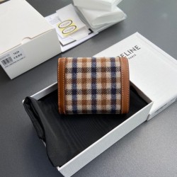 1:1 Replica Celine Small Flap Wallet Triomphe Calfskin Knockoff