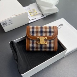 1:1 Replica Celine Small Flap Wallet Triomphe Calfskin Knockoff