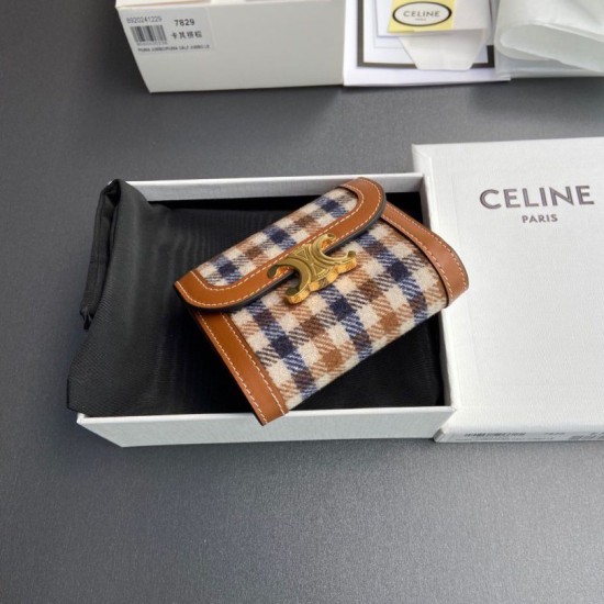 1:1 Replica Celine Small Flap Wallet Triomphe Calfskin Knockoff
