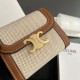 1:1 Replica Celine Small Flap Wallet Triomphe Calfskin Brown Knockoff