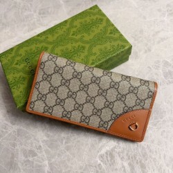 1:1 Replica Gucci Continental Wallet with GG Emblem 821802 Brown Knockoff