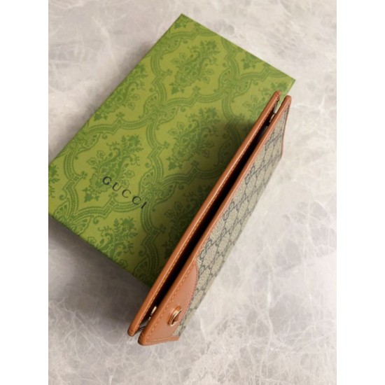 1:1 Replica Gucci Continental Wallet with GG Emblem 821802 Brown Knockoff