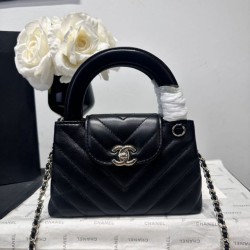 1:1 Replica Chanel AS4416 Kelly Nano Tote Bag Black Calfskin Knockoff