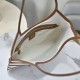 1:1 Replica Miu Miu Ivy striped canvas and leather shoulder bag 5BG231 light coffee Knockoff