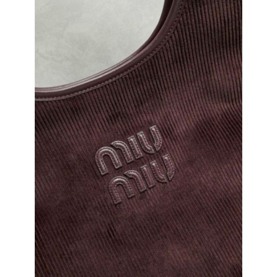 AAA Replica Miu Miu Ivy Corduroy Hobo/Shoulder Bag 5BG231 1:1 Replica Miu Miu Ivy Corduroy Hobo/Shoulder Bag 5BG231 Knockoff