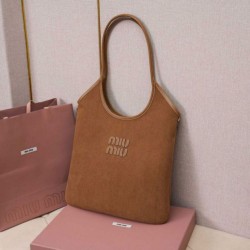 AAA Replica Miu Miu Ivy Corduroy Hobo/Shoulder Bag 5BG231 Brown 1:1 Replica Miu Miu Ivy Corduroy Hobo/Shoulder Bag 5BG231 Brown Knockoff