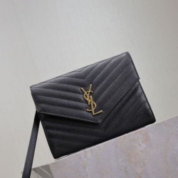 AAA Replica YSL Saint Laurent Grain De Poudre Matelassé Chevron Envelope Clutch Black 1:1 Replica YSL Saint Laurent Grain De Poudre Matelassé Chevron Envelope Clutch Black Knockoff