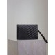 1:1 Replica YSL Saint Laurent Grain De Poudre Matelassé Chevron Envelope Clutch Black Knockoff