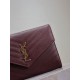 1:1 Replica YSL Saint Laurent Grain De Poudre Matelassé Chevron Envelope Clutch Burgundy Knockoff