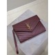 1:1 Replica YSL Saint Laurent Grain De Poudre Matelassé Chevron Envelope Clutch Burgundy Knockoff
