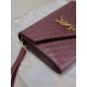 1:1 Replica YSL Saint Laurent Grain De Poudre Matelassé Chevron Envelope Clutch Burgundy Knockoff