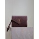 1:1 Replica YSL Saint Laurent Grain De Poudre Matelassé Chevron Envelope Clutch Burgundy Knockoff