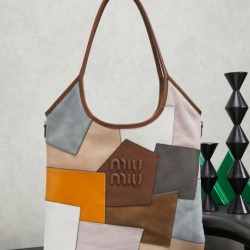 1:1 Replica Miu Miu Ivy Patchwork Leather Tote Bag 5BG231 Knockoff