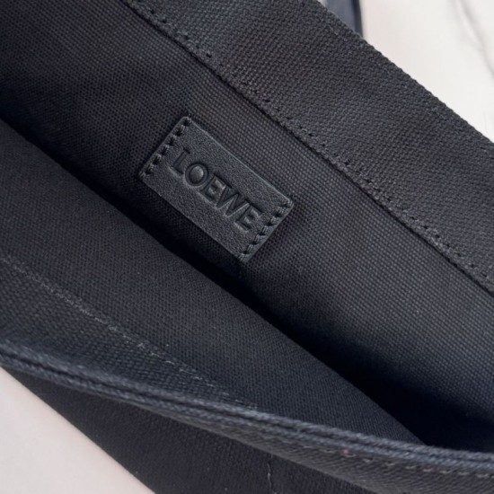AAA Replica LOEWE Mini Flex Canvas and Suede Shoulder Bag Brown/Black 1:1 Replica LOEWE Mini Flex Canvas and Suede Shoulder Bag Brown/Black Knockoff