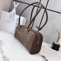 1:1 Replica Loewe Amazona 31 Grained Nubuck Shoulder Bag Brown Knockoff