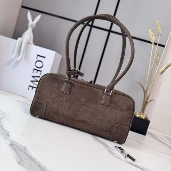 AAA Replica Loewe Amazona 31 Grained Nubuck Shoulder Bag Brown 1:1 Replica Loewe Amazona 31 Grained Nubuck Shoulder Bag Brown Knockoff