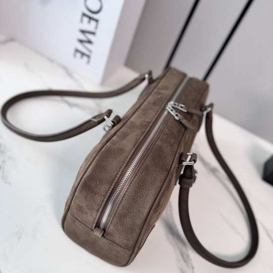 AAA Replica Loewe Amazona 31 Grained Nubuck Shoulder Bag Brown 1:1 Replica Loewe Amazona 31 Grained Nubuck Shoulder Bag Brown Knockoff