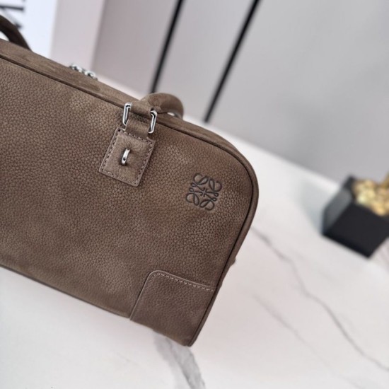 AAA Replica Loewe Amazona 31 Grained Nubuck Shoulder Bag Brown 1:1 Replica Loewe Amazona 31 Grained Nubuck Shoulder Bag Brown Knockoff
